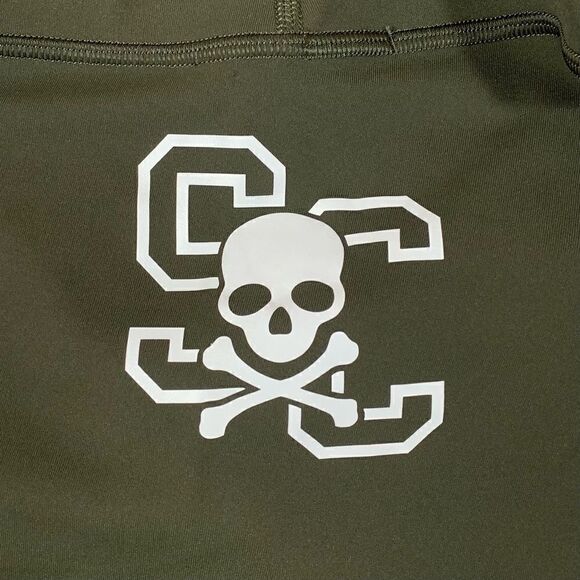 NWOT Lululemon SoulCycle Skull Crop Pant Leggings Green 4 - Picture 5 of 8